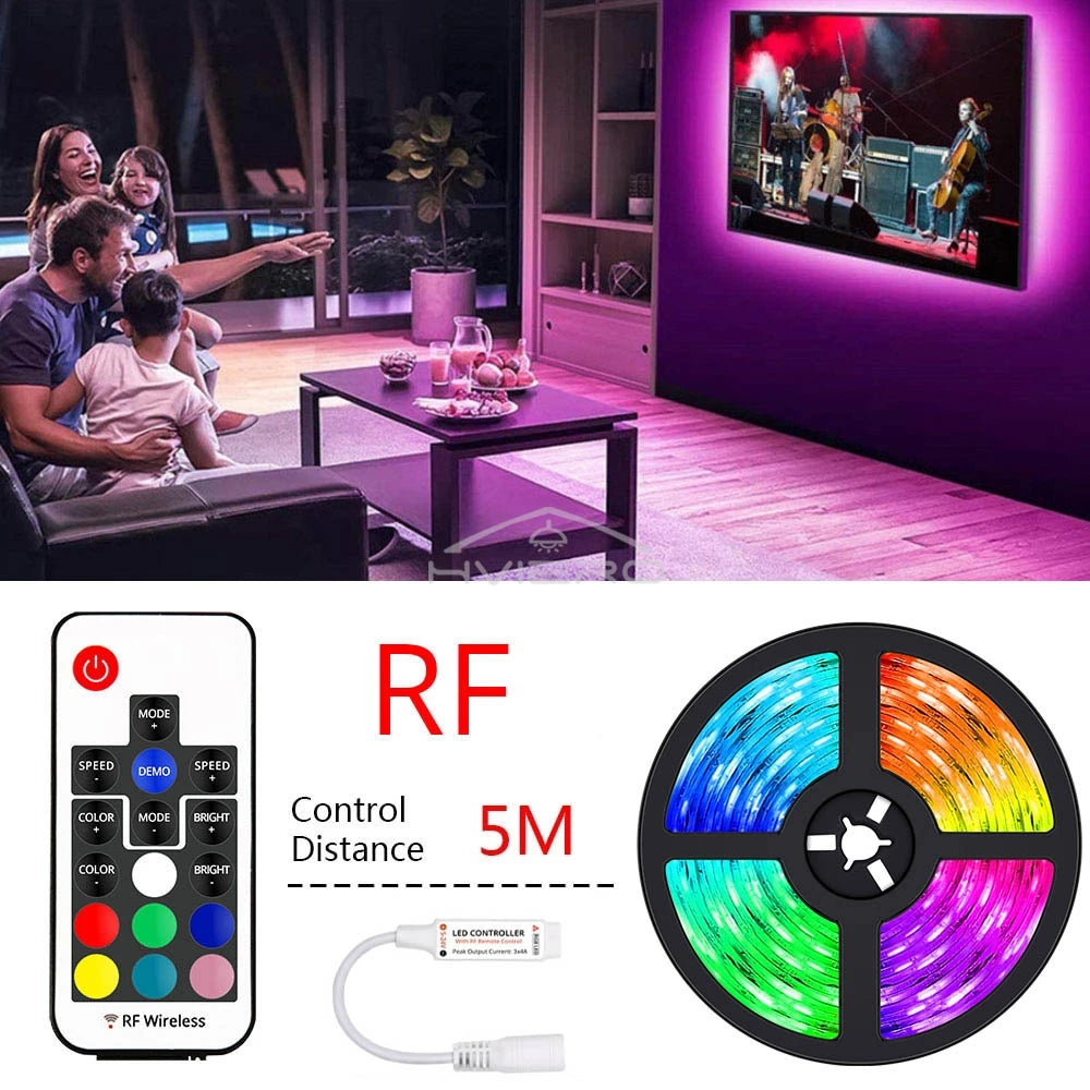 RGB LED Strip Lights SMD 5050 5M/10M DC 12V Color Changing Remote