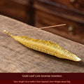Alloy Incense Burner Incense Support Rods Holder Ash Catcher Incense Stand Meditation Room Yoga Insence Burners Accessories Oasis Select golden