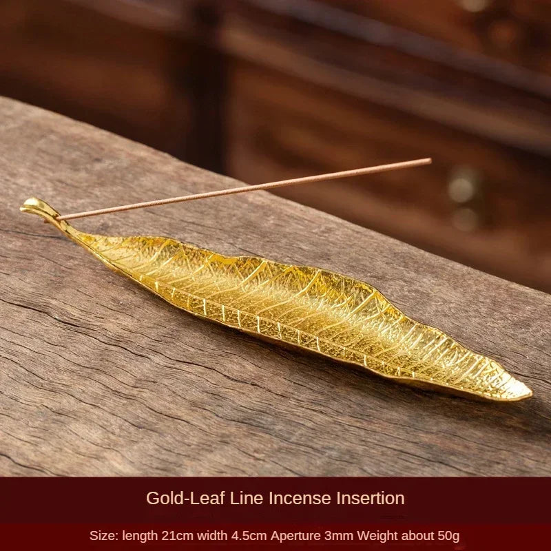 Alloy Incense Burner Incense Support Rods Holder Ash Catcher Incense Stand Meditation Room Yoga Insence Burners Accessories Oasis Select golden