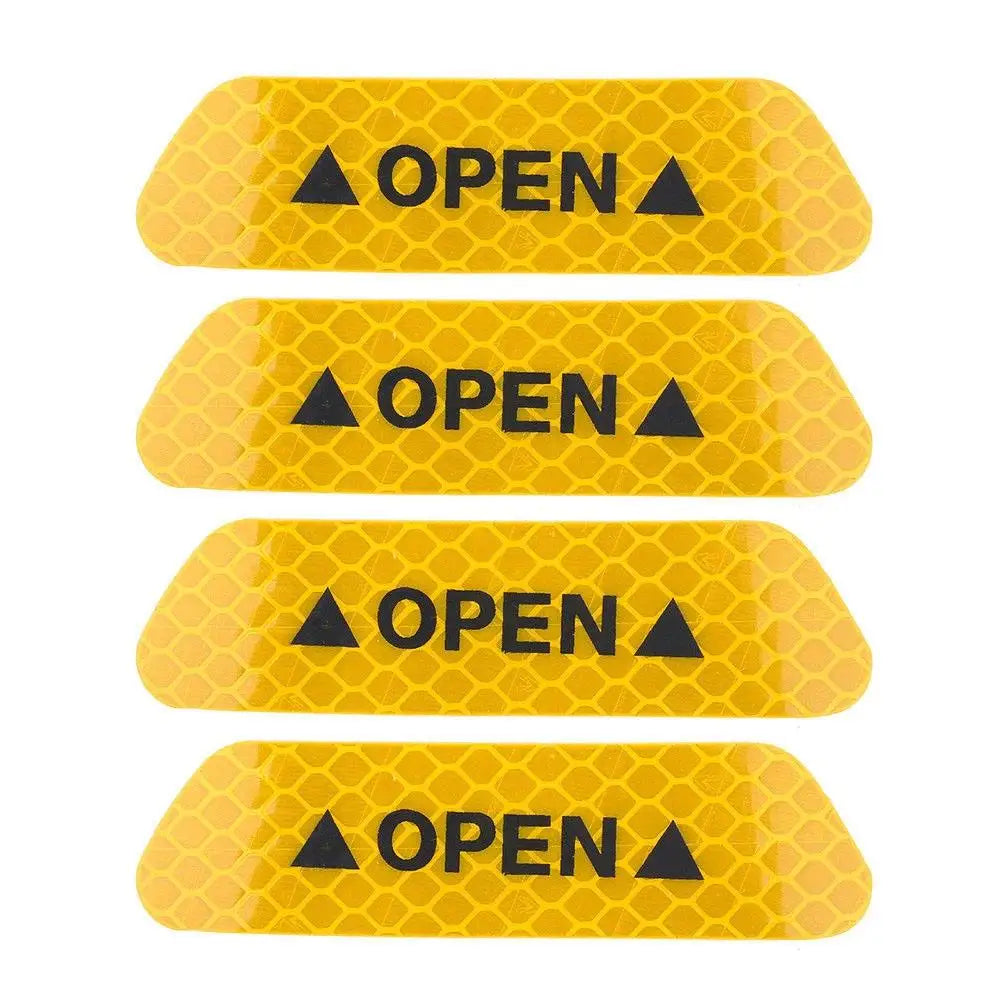 4-Pack Night Reflective Car Door Safety Warning Stickers