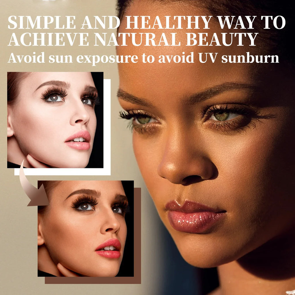 Fake Tan Peptide Serums Liquid Bronze Dark Self Tanning Serum Drops Summer Face Body Bronzing Essence Moisturizing Firming Skin Oasis Select