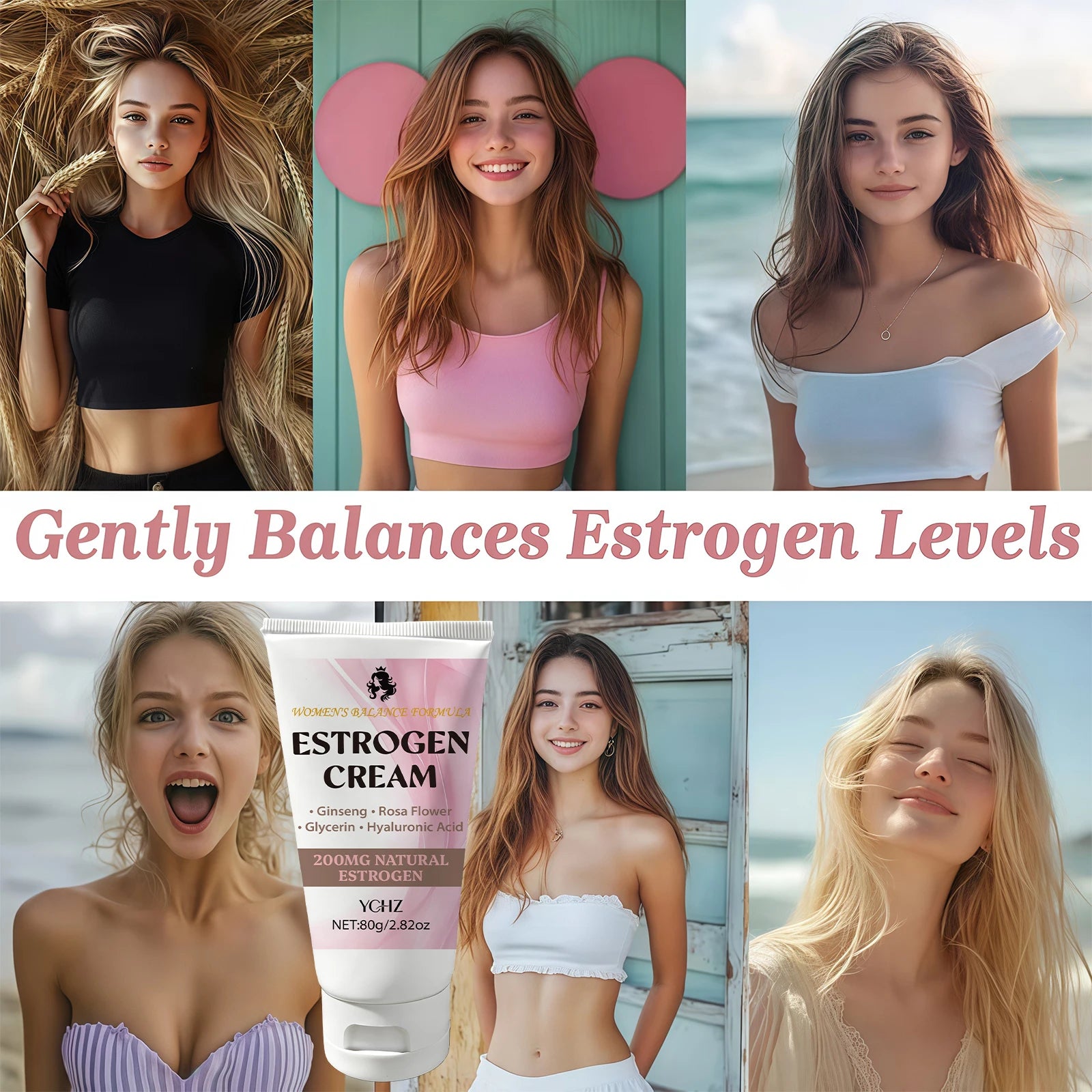 YCHZ Natural Herbal Body Cream – Ginseng, Black Cohosh & Green Tea