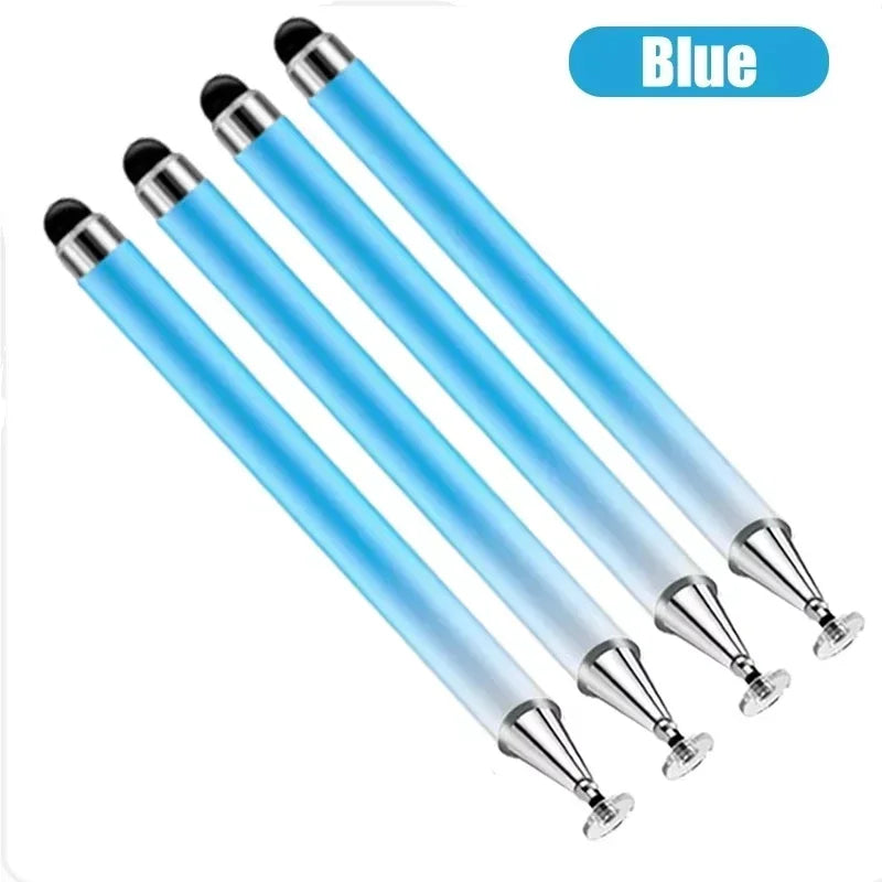 Universal 2 in 1 Stylus Pen for Smart Phone Tablet Drawing Capacitive Pencil Android Screen Touch Pen For iPhone Samsung Oasis Select 4pcs BLUE