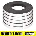 Self Adhesive Magnetic Tape Cuttable Rubber Magnetic Strip for Fridge Wall DIY Photo Poster Fixing Tape Home Office Storage Tool Oasis Select Width 1cm 1M- (1 roll)