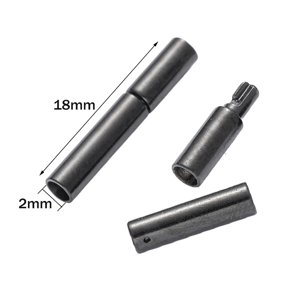 5pcs 304 Stainless Steel Cord End Caps Bayonet Clasps 1/2/3mm Hole Leather Rope Buckle for DIY Bracelet Necklace Jewelry Making Oasis Select Black 2.0mm