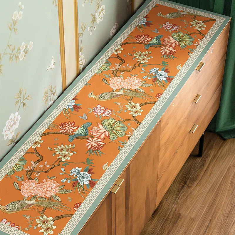 American Retro Light Luxury TV Cabinet Side Cabinet Waterproof Pad Oil Anti-ironing No-wash Leather Table Mat Oasis Select 30x120cm A