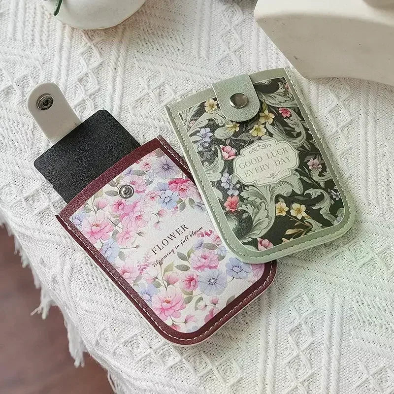 Portable Adorable Pull-out Card Holder With Multiple Card Slots - ID Card, Bank Card, Bus Card Organizer For Women Oasis Select