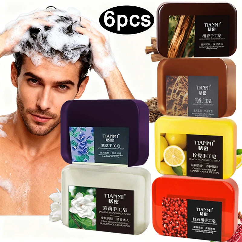 6PCS fruity floral handmade soap, 6 different scented soaps including lemon flavor, jasmine flavor, and heavy flavor. Gently cle Oasis Select MULTI 420g