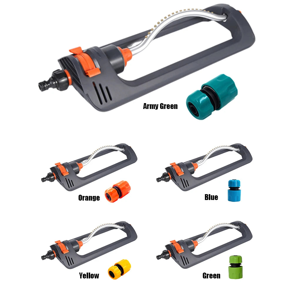Automatic Oscillating Sprinkler 19 Hole Nozzles Swing Irrigation Sprinkler Water Sprayer for Cooling Lawn/Agriculture Irrigation Oasis Select