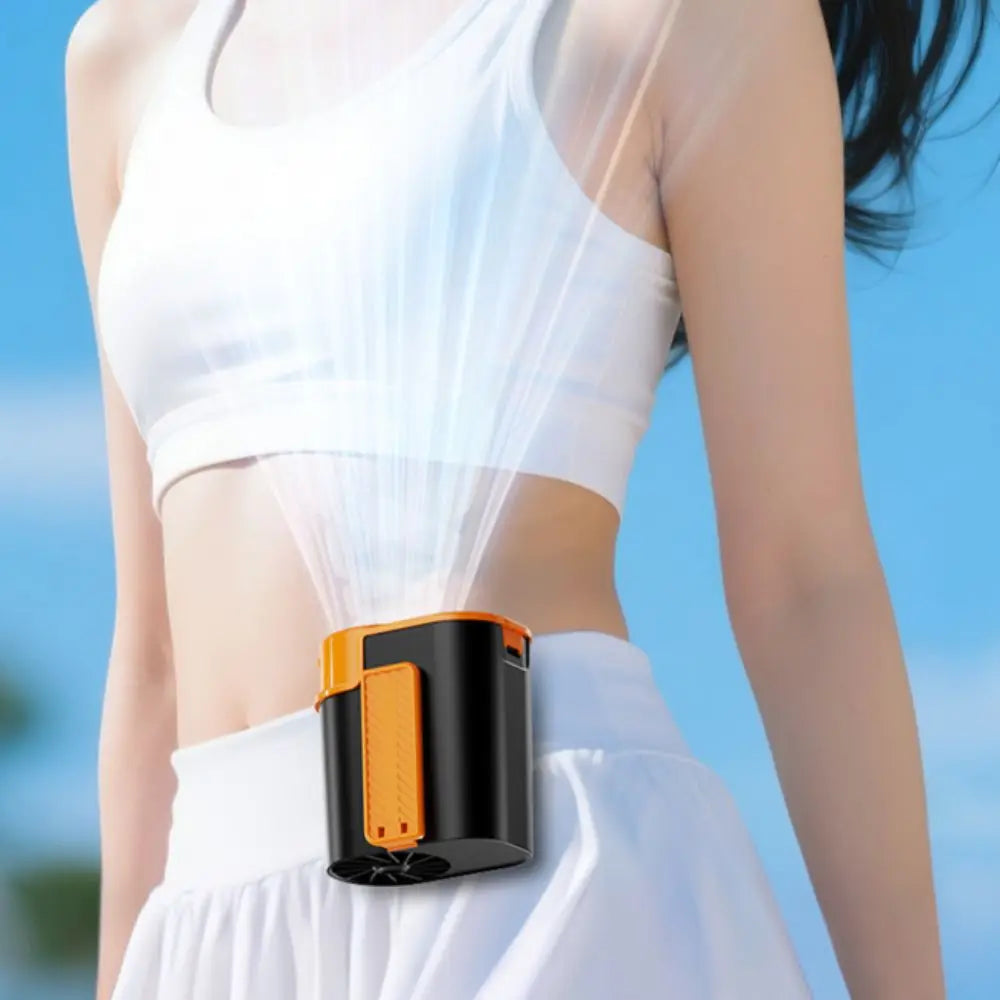 LED Display Waist Clip Fan Strong Airflow High-Speed Hanging Neck Fan Dual Wearing Solid Clip Structure Mini Cooling Fan Oasis Select