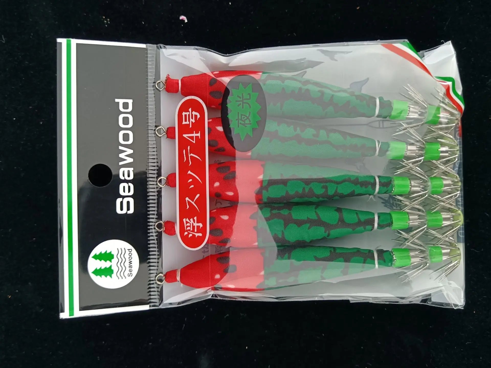 5pcs multi-color strong luminous squid needle 4.0 # octopus hook squid needle lure bait Oasis Select 12