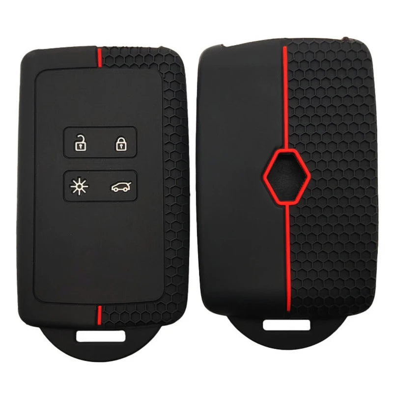 Smart Remote Control Cover, Silicone Car Key Case For Kadjar Koleos Captur Megane, Fits Dacia Duster Stepway Sandero perfectly Oasis Select Red