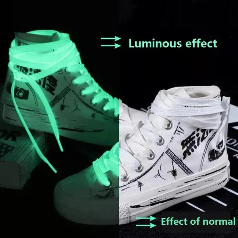 1/2pcs Luminous Shoe Laces Bold High Quality Fluorescent Shoelaces Glow In The Dark Night Round Shoelace Sneaker Laces Shoes Oasis Select