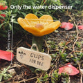 Flower-Shaped Ceramic Bee Watering Station Garden Outdoor Butterfly Feeder Insect Watering Bee Ladder Outdoor Yard Decoration Oasis Select Yellow