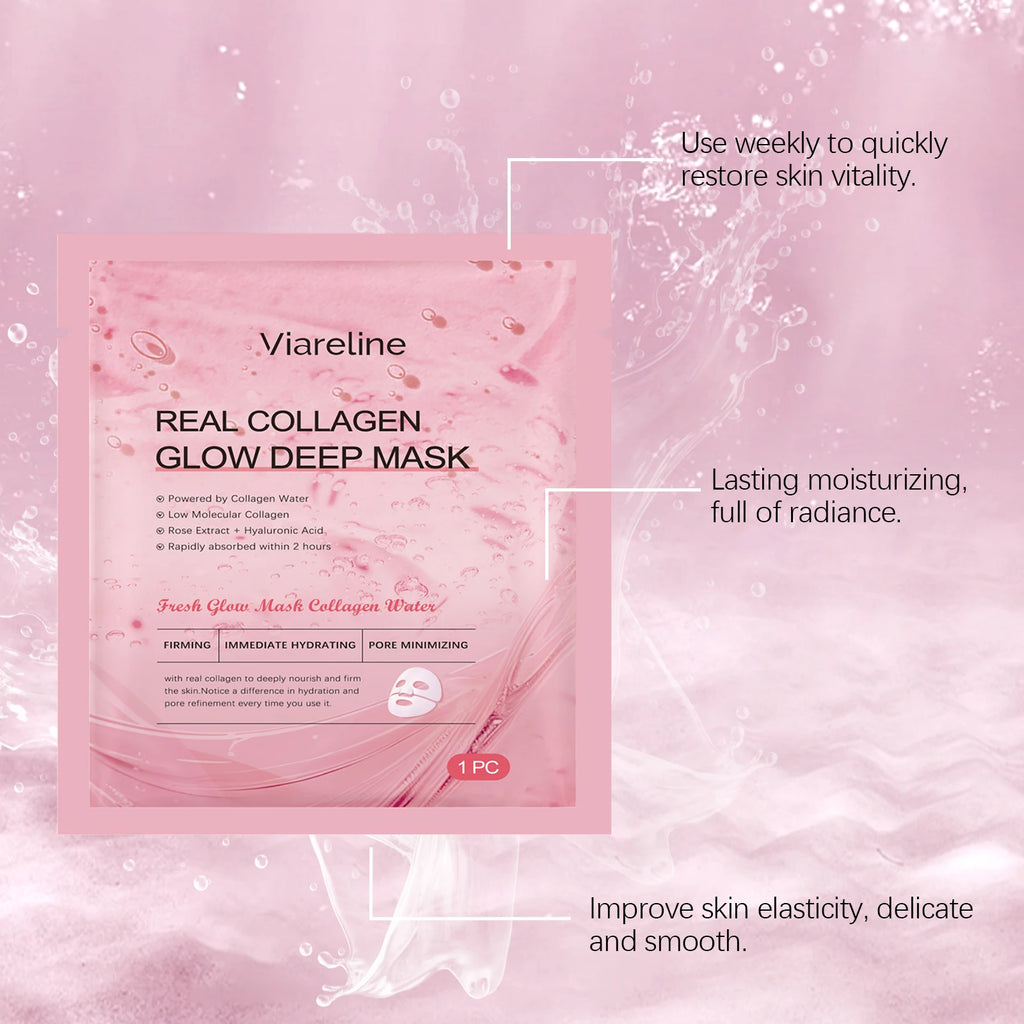 Collagen & Hyaluronic Acid Sheet Mask – Hydrate, Lift & Brighten