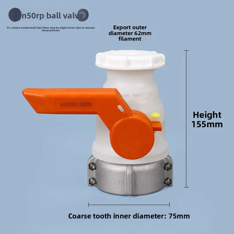 Butterfly Valve for IBC Tank Tote Tank Connection Plastic Water Drain Adapter DN40 50 80 62 75 100mm - Easy Drain Valve Oasis Select F