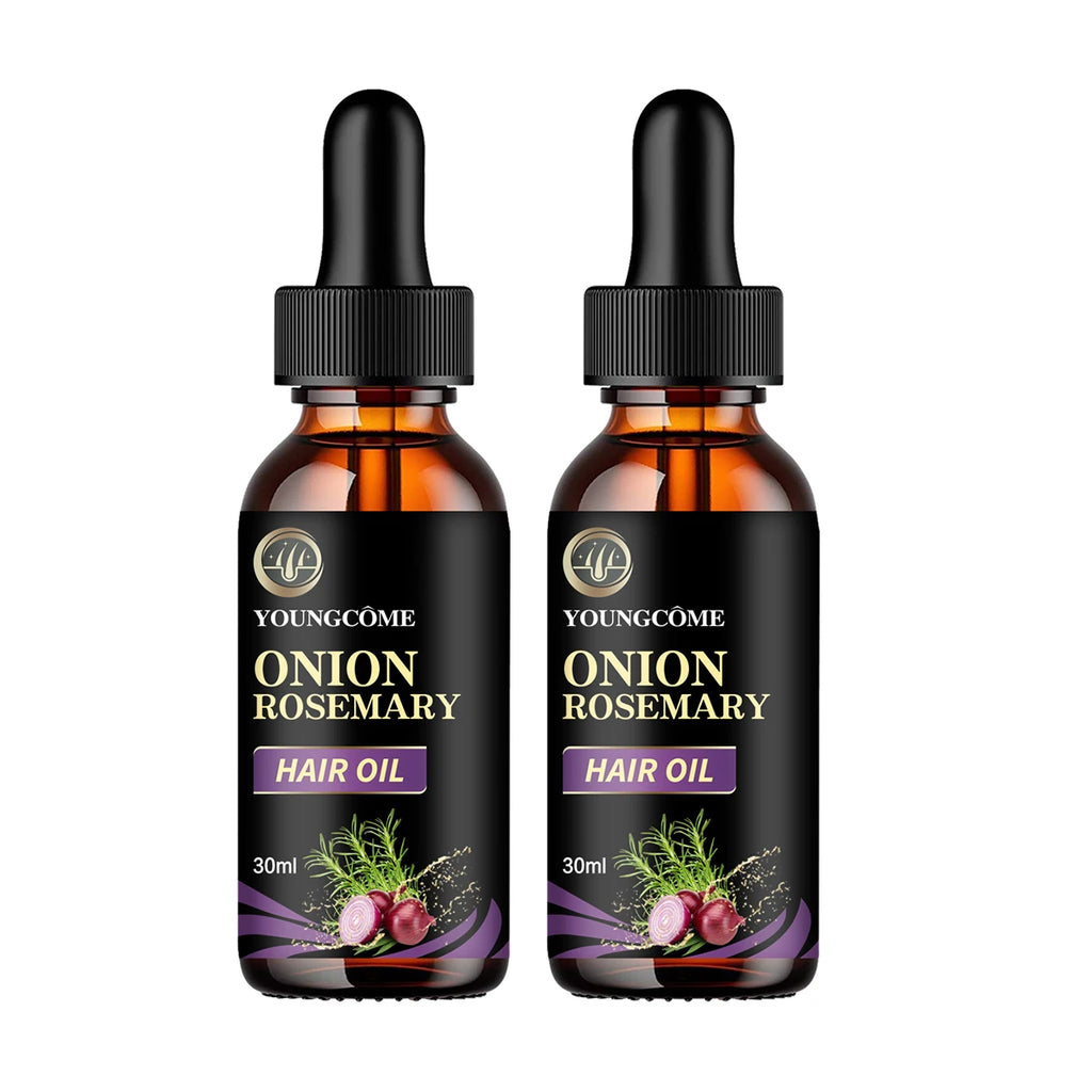 Hair Rapid Growth Essential Oil Onion Rosemary Hair Care Essential Oil Hair Regeneration Effective Hair Loss Product Oasis Select 30ml-2PCS