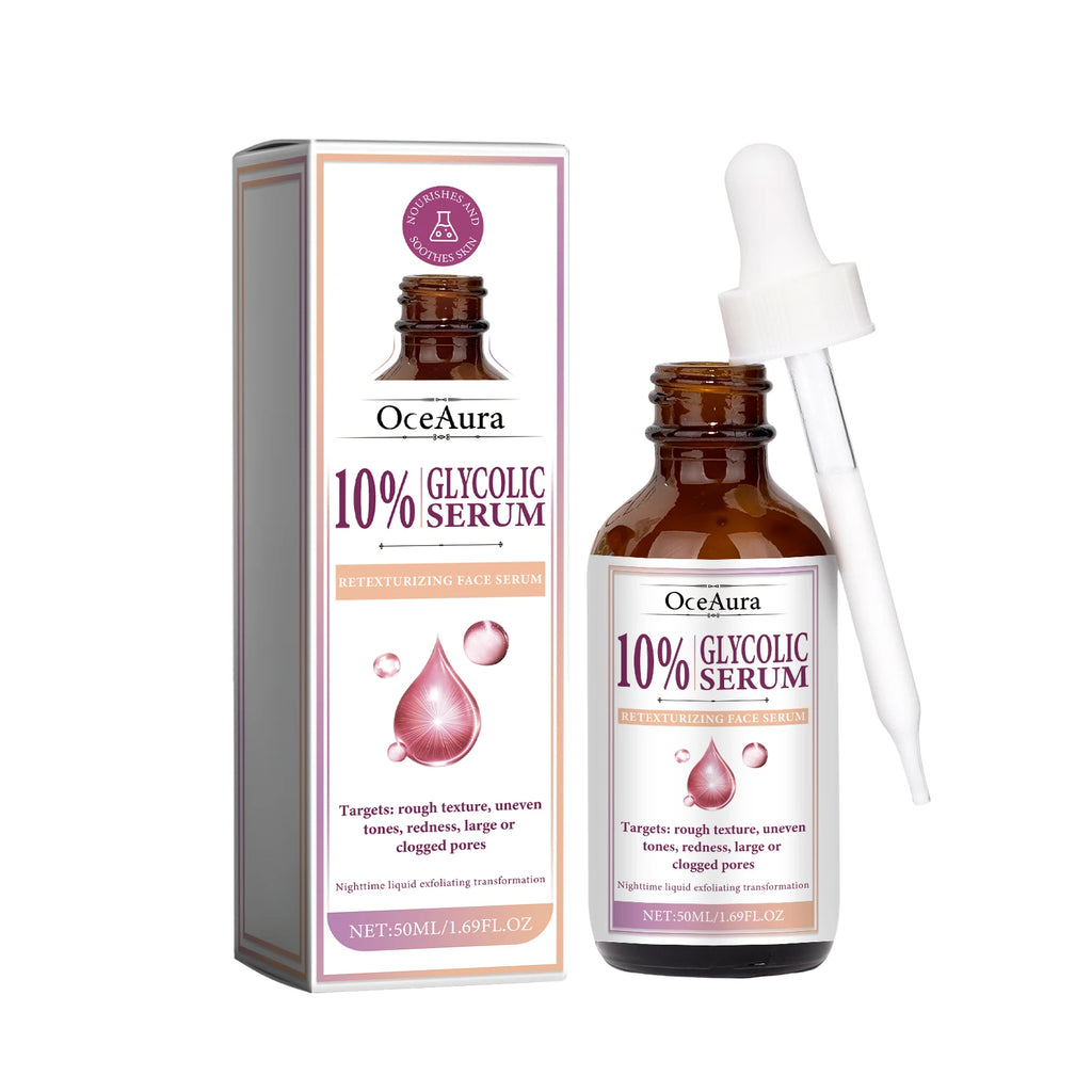 Face Serum Glycolic Acid 10% Toning Solution Fade Fine Lines Firming Improve Facial Dryness Redness Glycolic Acid Repair Essence Oasis Select 1 PCS