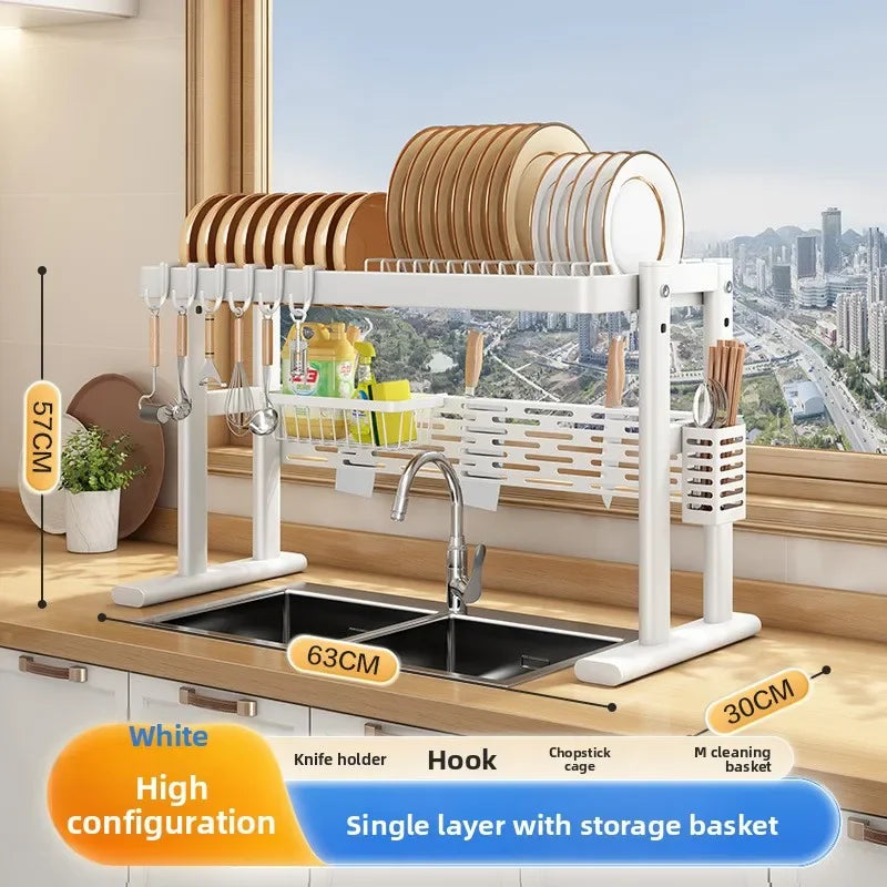 Multi-functional Ventilated sink rack Countertop dishwashing rack Dish rack Dish rack Dish rack Dish rack Oasis Select White 1-63