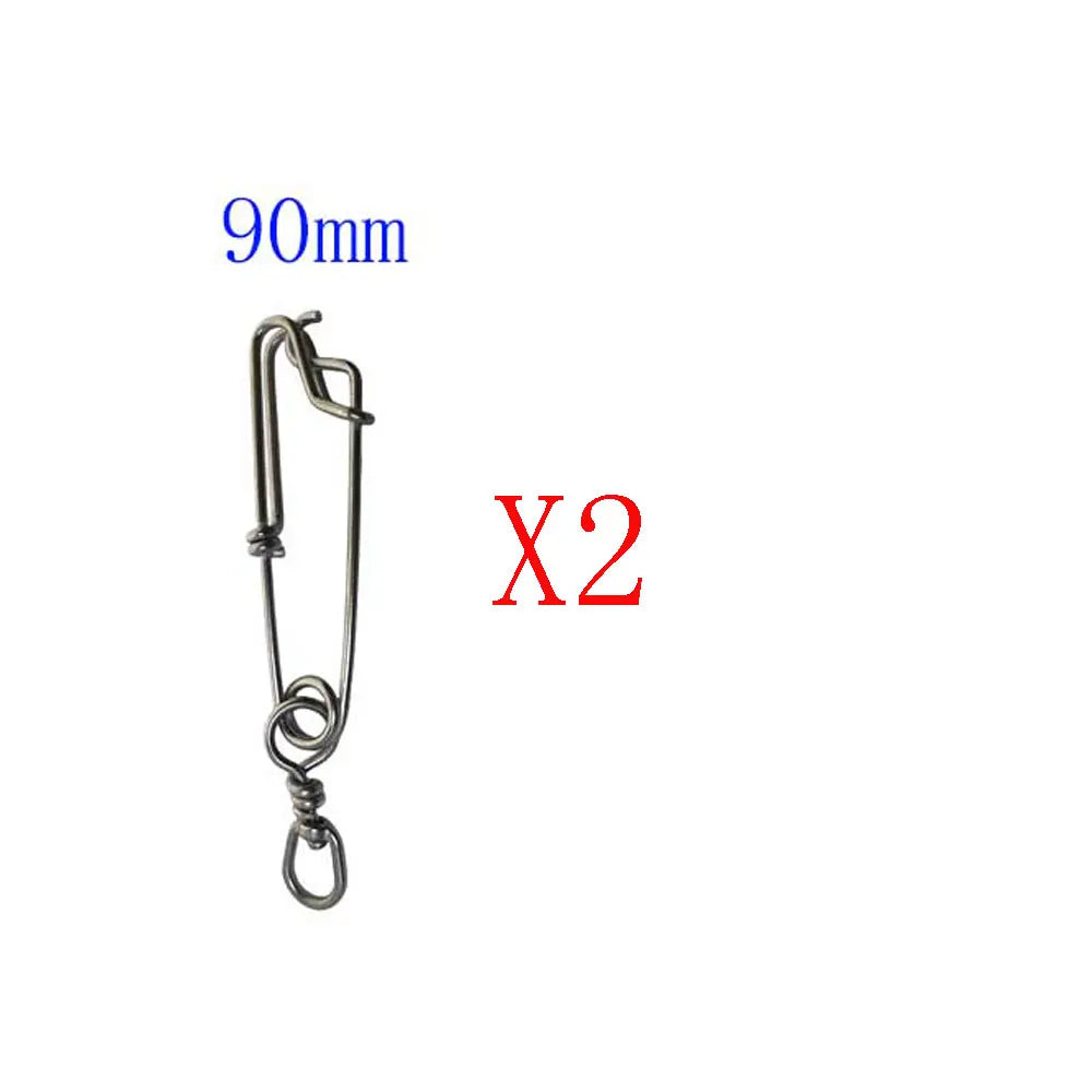 2PCS Stainless Steel Tuna Fishing Clip Snap with B.L Swivel for Spearfishing Long Line Fishing Accessories Fishing Tools Oasis Select 90mm