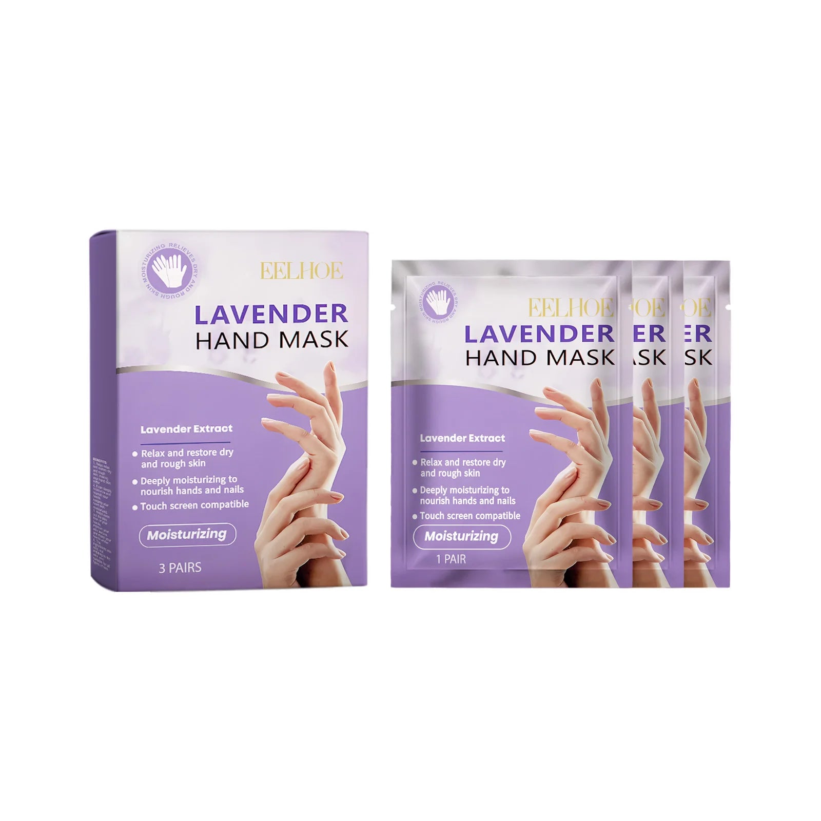 Niacinamide Hand Mask – Moisturizer for Dry Rough Hands (3 Pairs)