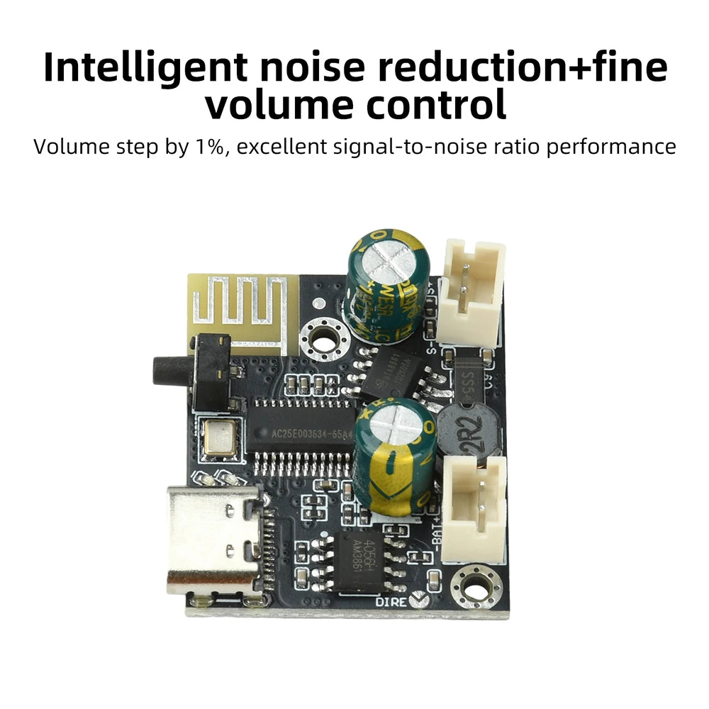 Bluetooth Audio Amplifier Board 5V 6.2W D-Class Mono Module with USB Input for DIY Portable Speaker Support EQ Adjustment on PC Oasis Select