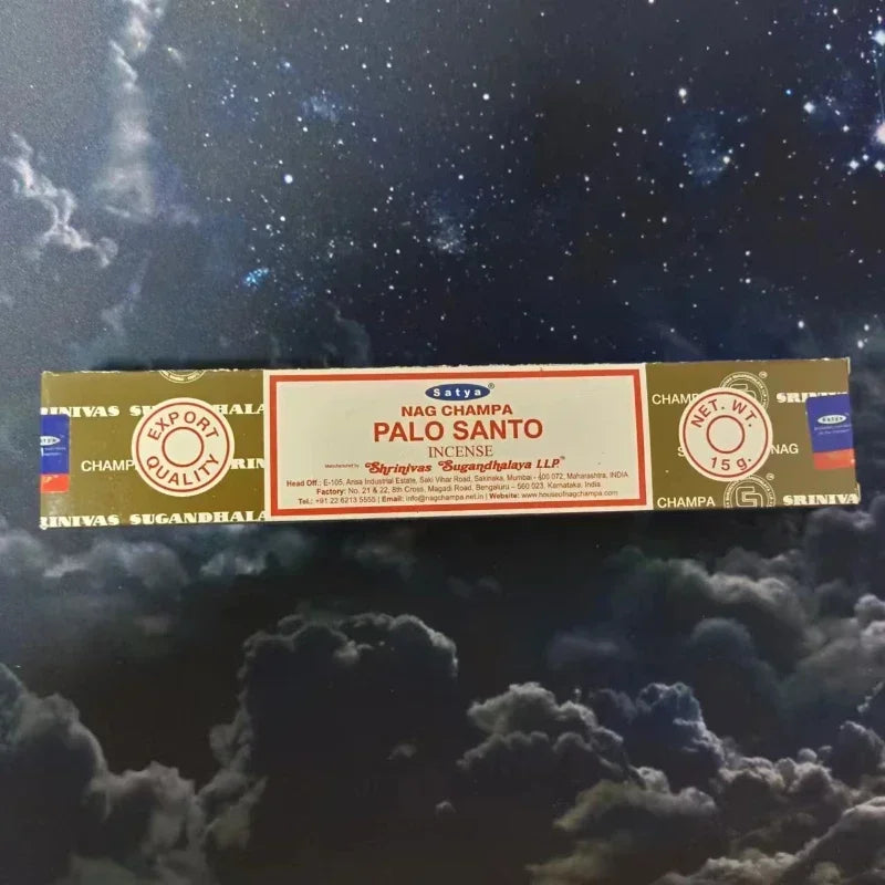 2/5Boxes India Stick Incenses White Sage Sandalwood Natural Household Indoor Clean Air Handmade Incense Sticks NAG Champa Satya Oasis Select PALO SANTO 2 small boxes