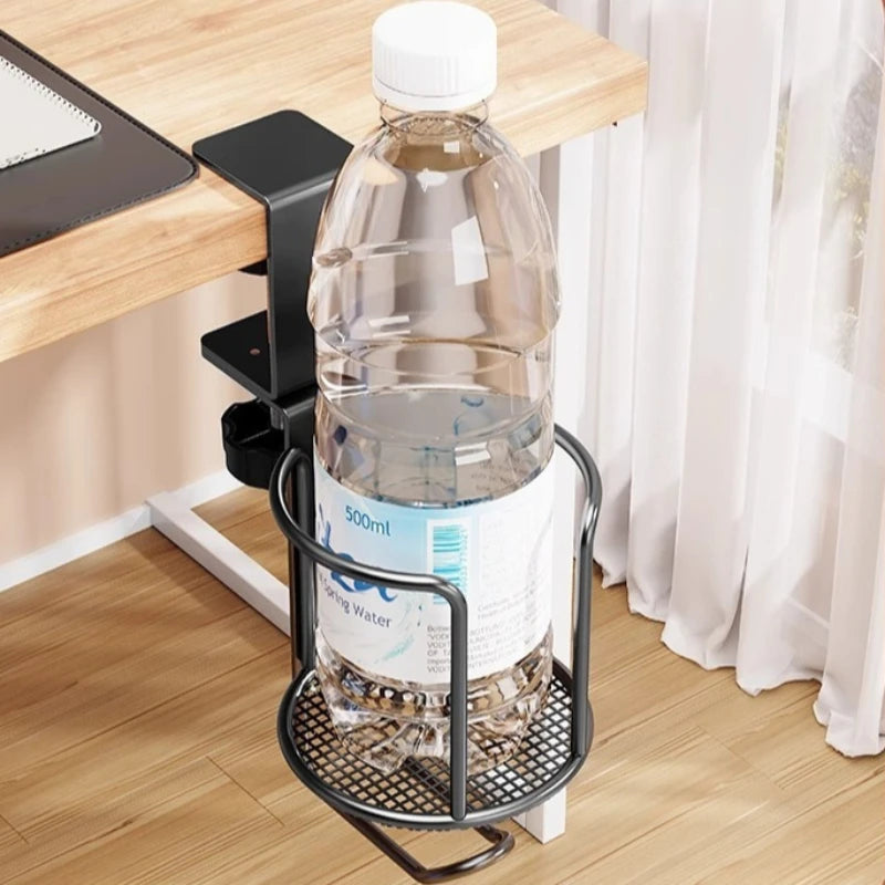 2-in-1 Adjustable Upgraded Table Clamp Cup Holder 360 Rotating No Drill Desk Edge Anti-spill Drink Rack Oasis Select