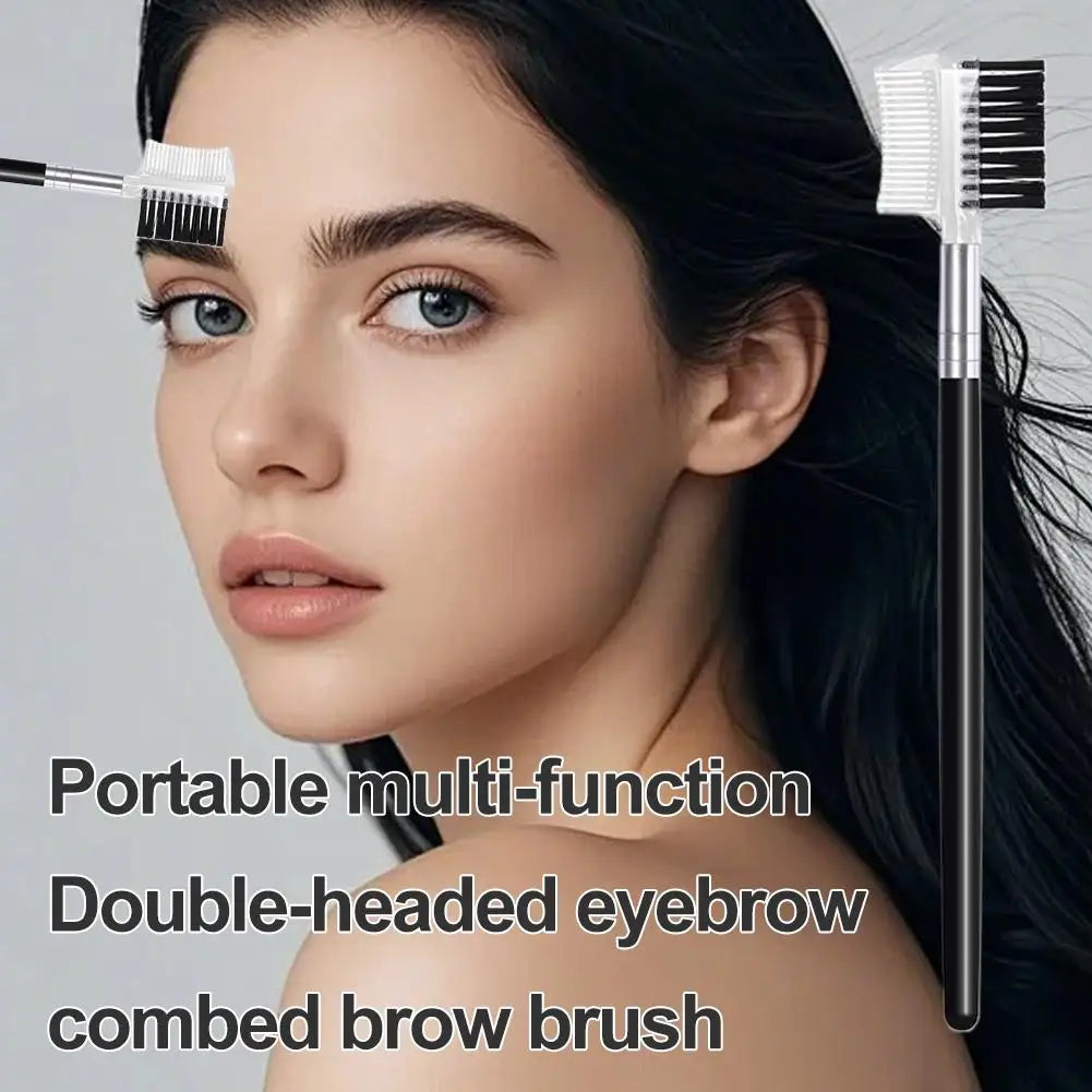Dual-Headed Eyebrow Comb Makeup Brush Beauty Tool Professional Lash & Brow Comb, Dual-Sided Brush Creates Groomed Lashes & Brows Oasis Select