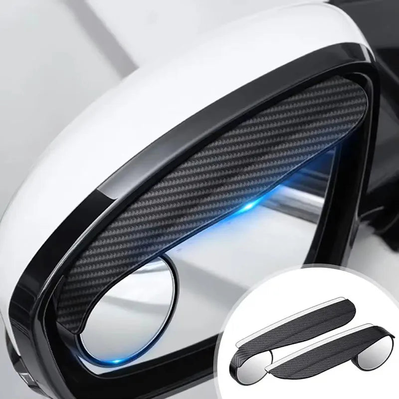 1-4pairs Car Rearview Mirror Rain Eyebrow Visor Carbon Fiber Car Rearview Side Snow Sun Visor Rain Cover Car Mirror Accessories Oasis Select