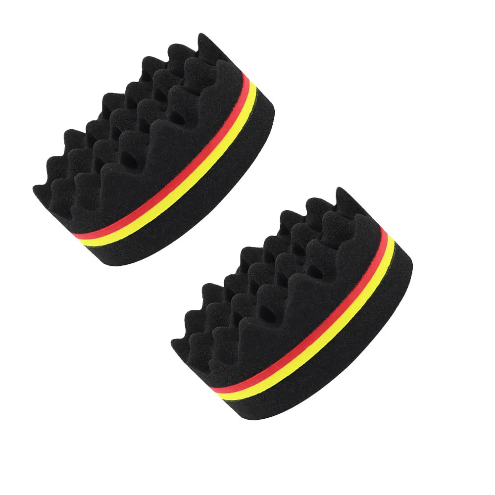 Hair Styling Sponge Set - Afro Curl Twister, Wave Creator for Short/Natural Hair, Salon & Daily Use Oasis Select SS23-2pcs
