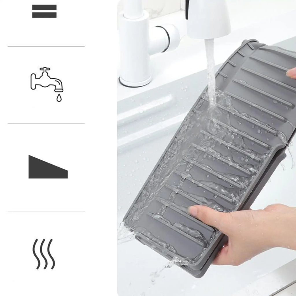Kitchen Sink Faucet Mat Long Silicone Sink Faucet Mat Splash Guard for Absorbent Sink Countertop Protectors Mat Kitchen Gadgets Oasis Select