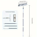2-in-1 Glass Wiper, Multi-Functional Plastic & Stainless Steel Window Cleaning Tool, for Bathroom, Outdoor, Wall, Floor Oasis Select WHITE
