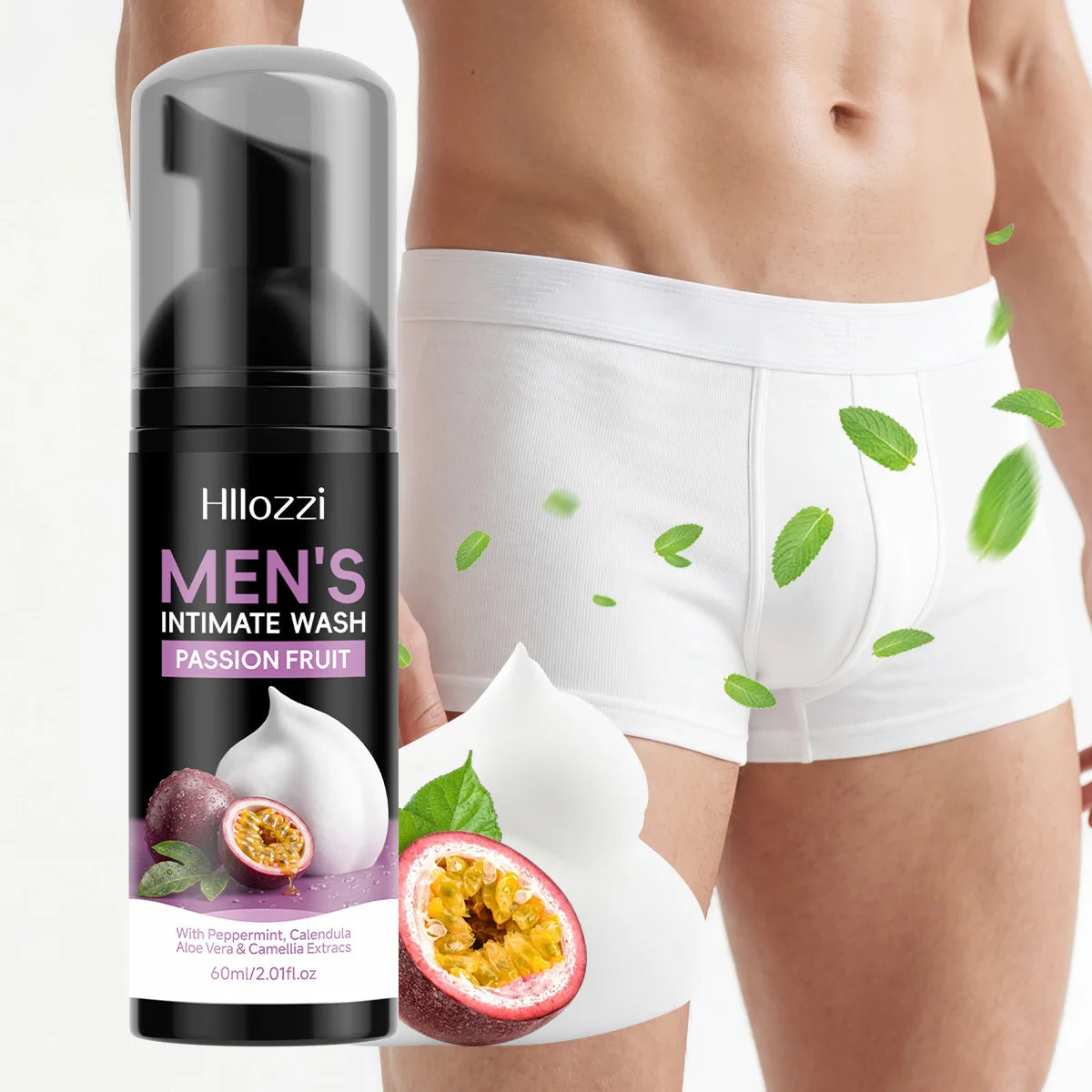 MEN'S INTIMATE WASH PASSION FRUIT，Long-lasting deodorizing men's wash foam, gentle cleanses and moisturizes, men's personal care Oasis Select Default Title