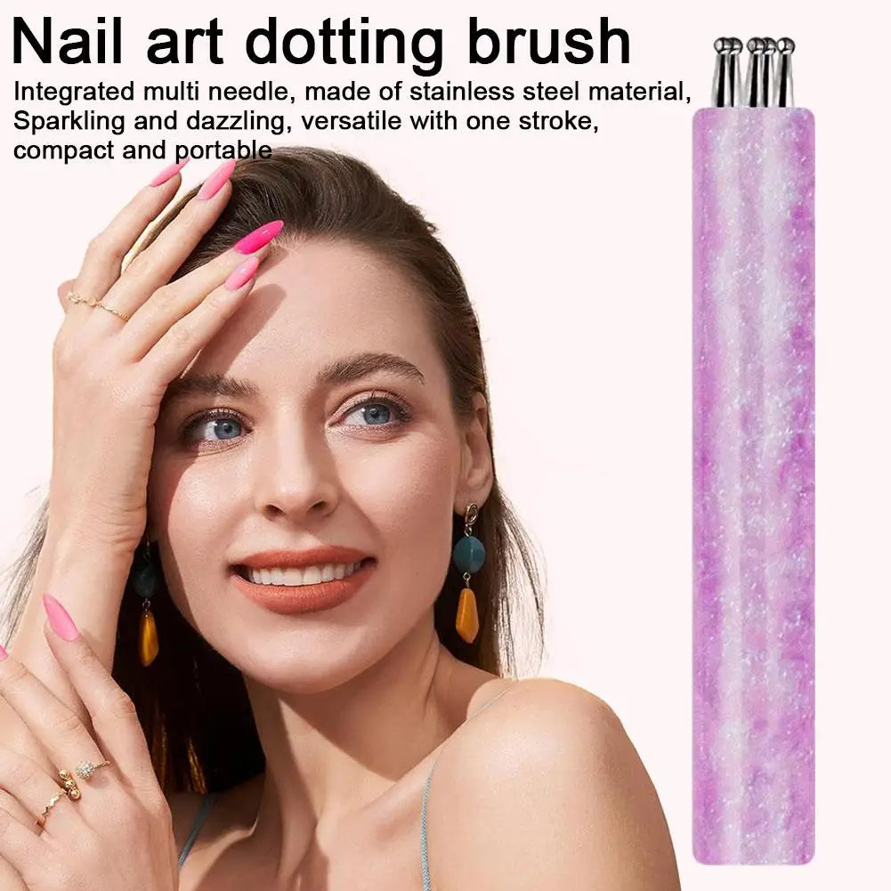 5-Pin Nail Art Dotting Pen – Floral DIY Manicure Tool