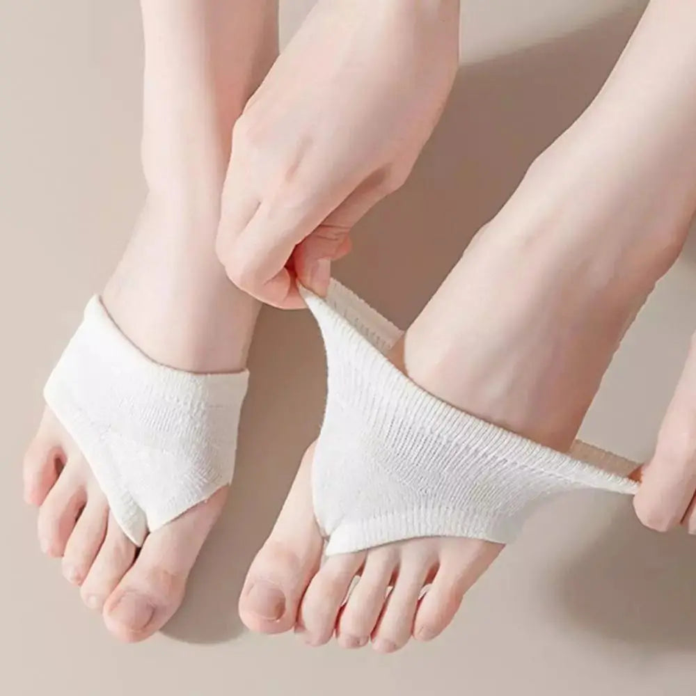 New Casual High Heels Forefoot Pad Socks Cotton Solid Color Flip-flop Toe Socks High Elasticity Breathable Boat Socks Oasis Select
