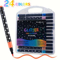 48/36/24/12 color glitter pen, water-based glitter pen, suitable for graffiti writing, professional office art supplies Oasis Select 24 colors