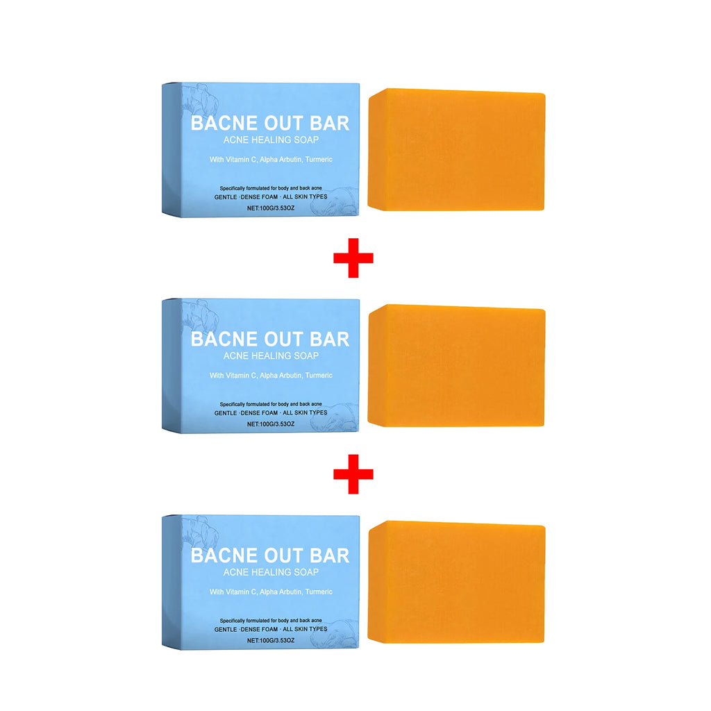 Vitamin C Cleansing Soap with Turmeric Moisturizing & Softening Oil Control Brightens Skin Moisturizing Cleansing Essential Soap Oasis Select 3 X 100g boxed