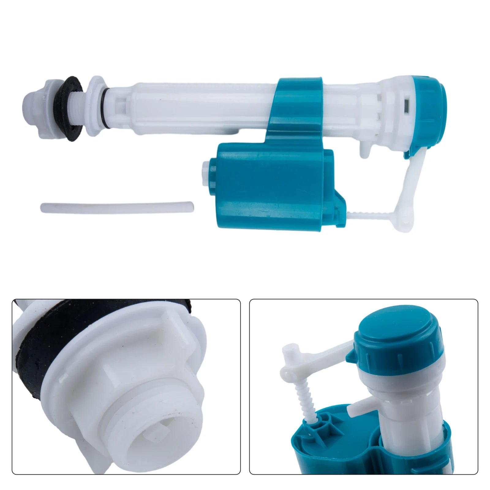 Toilet Cistern Fill Valve Entry Inlet Flush Valve Bottom Siphon Fill Float Toilet Repair Kit ABS Plastic Flush Valve Oasis Select