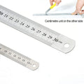 Stainless Steel Double Side Straight Ruler Centimeter Inches Scale Metric Ruler Precision Measuring Tool School Office Supplies Oasis Select 2PCs 15cm 1PCs 30cm