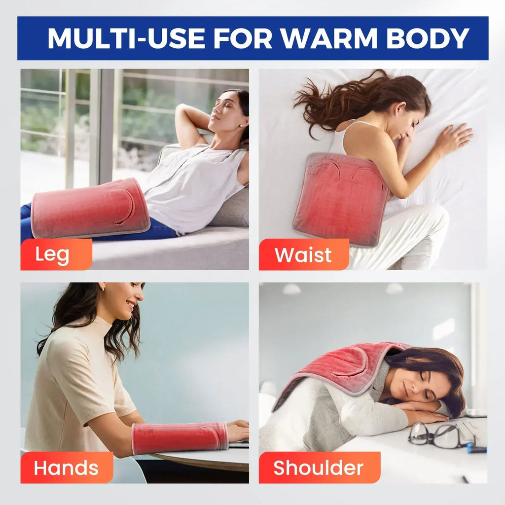 Electric Foot Warmer Pad – Washable Plush Mat, 9 Heat Settings