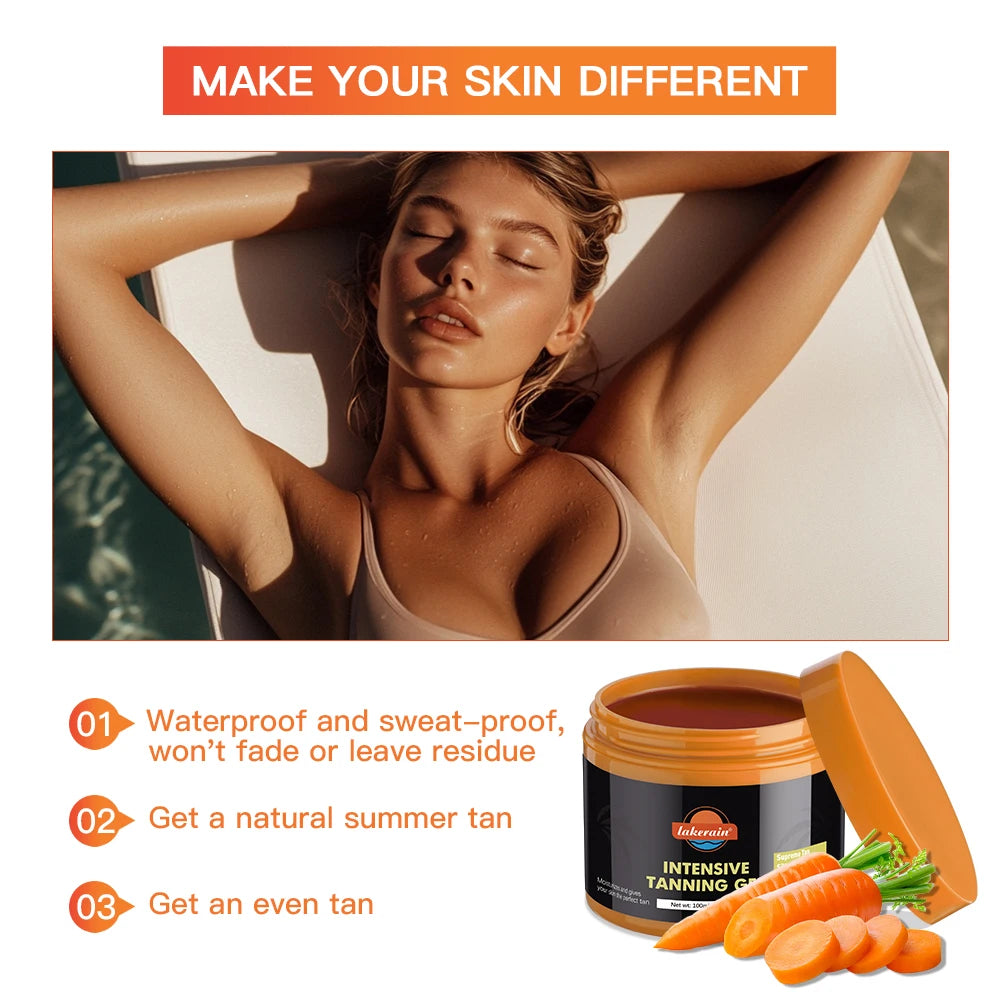 Lakerain Intensive Tanning Gel Body Cream Bronze Tanning Lotion Carroten Effective Sun Aid Take In Sunlight Moisturizing Cream Oasis Select