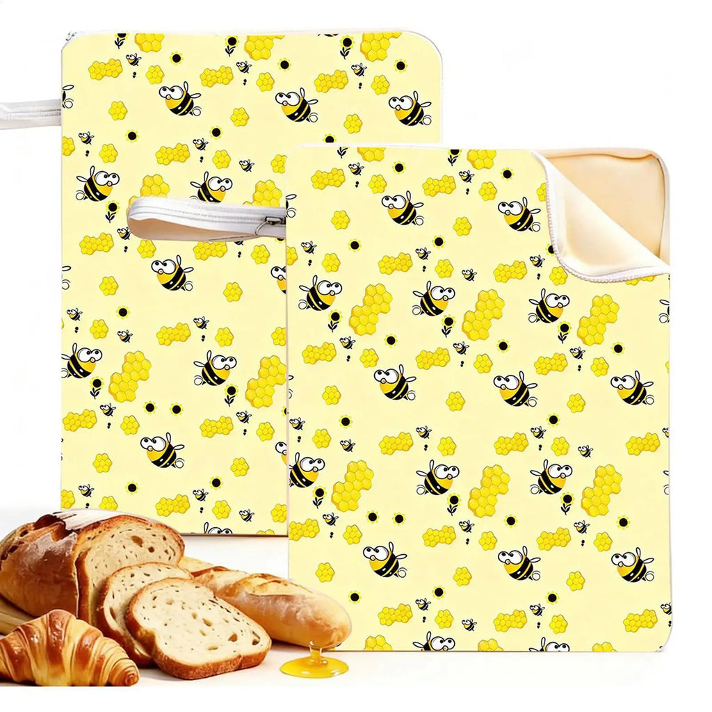 1PC Bread Bags Reusable Beeswax Bread Bags Large Homemade Bread Storage Bags Food Grade Cotton Beeswax Bags Baking storage Oasis Select