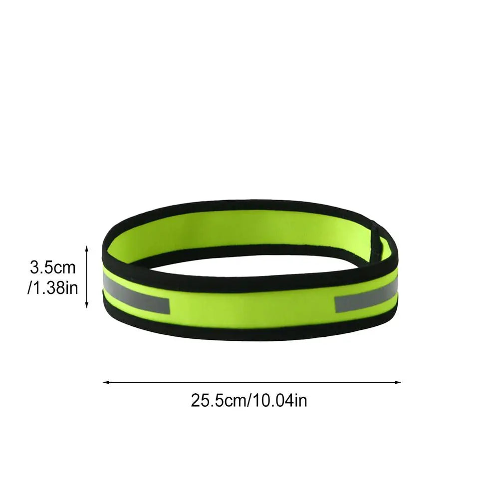 Sport Sweat Headband Anti-slip Cycling Hairband Elastic Reflective Headband for Fitness Gym Outdoor Lightweight Sweatband Oasis Select Fluorescent