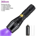 Zoom UV LED Flashlight 365nm 395nm Invisible Ink Marker Cat Dog Urine Tinea Ore Money Scorpion Fluorescence Light Use AAA 18650 Oasis Select R5T6 -365