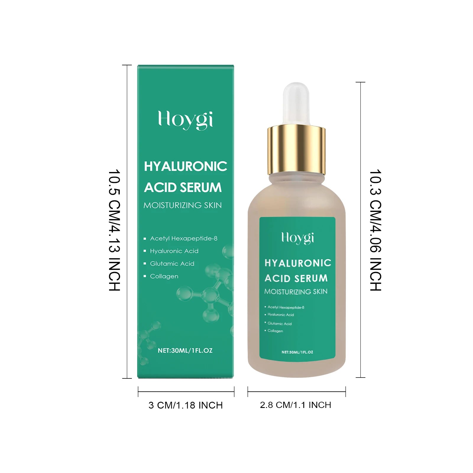 Hoygi Hyaluronic Acid Face Serum – Hydrate & Soothe Skin Hyaluronic Acid Serum Oasis Select 30ml Boxed