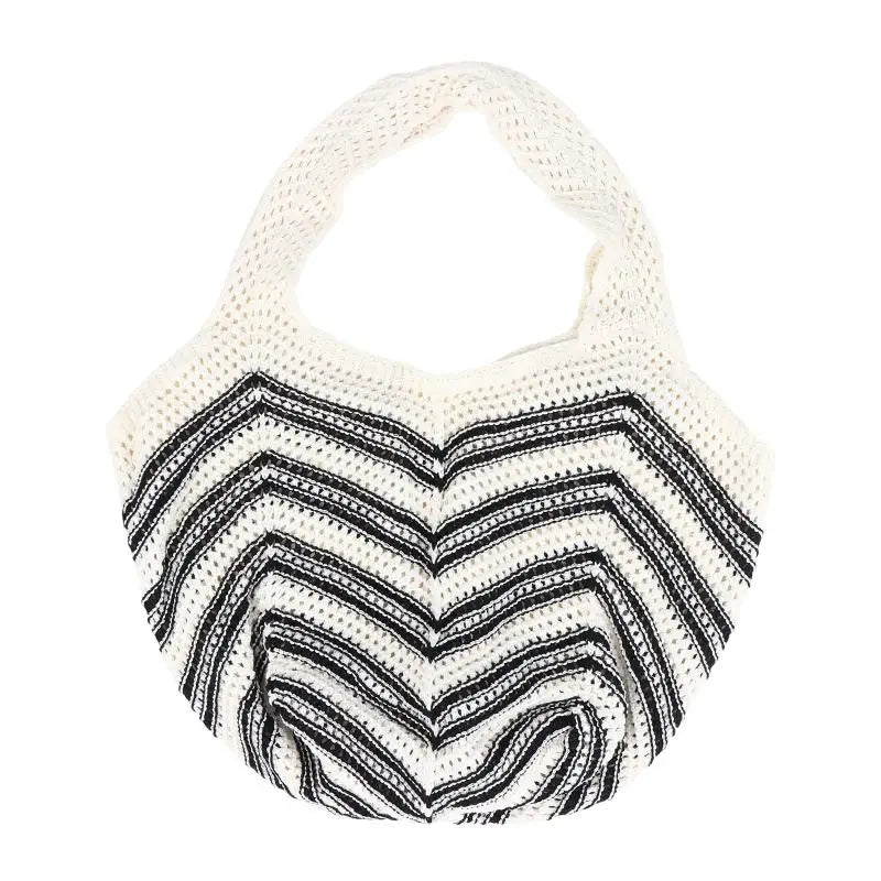 Versatile Knitted For Women Casual Summer Commuting Weaving Beach Holiday Style Soft Shoulder Bag Tote Shopper Bag Oasis Select White apricot