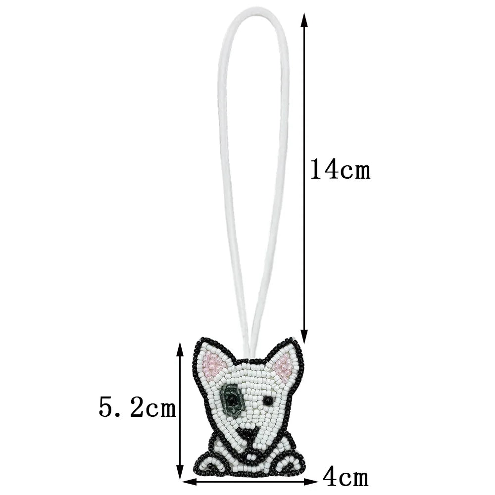 Fashion Animal Beaded Patch Pet Dog Diy Iron-on Applique For Bags Clothes Lanyard Accessories Embellishment Pendant Oasis Select Style 5