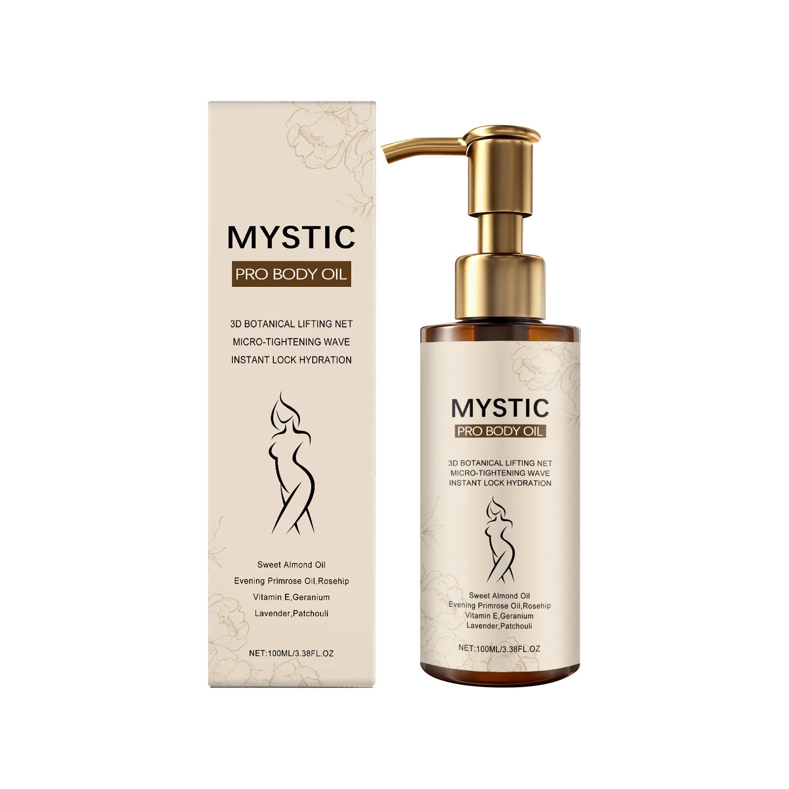 Anti-Aging Body Care Oil Increased Skin Firmness Smooth Texture Skin-Friendly Improve Rough Skin Nourishes Skin Body Massage Oil Oasis Select 100ml boxed