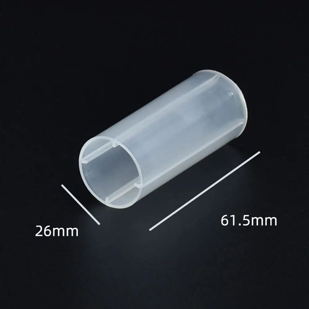 2 In 1 Plastic 18650 Battery Tube White Casing Sheath Tube AAA Battery Storage Boxes Holder organizer for Flashlight Torch Lamp Oasis Select